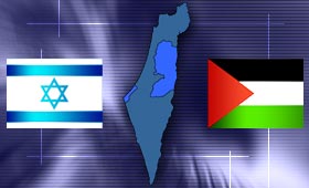 Israel and Palestine flags